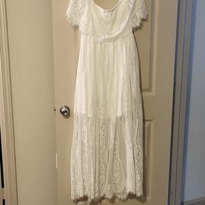 White Lace Maxi Dress